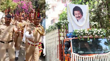 Pankaj Udhas Funeral: Late Ghazal Legend Receives State Honours As Band and Troops Give Him a Heroic Farewell (Watch Video)